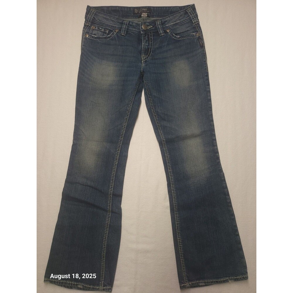 Silver Suki Surplus Bootcut Flap Pocket Women's Blue Jeans 30x30 EUC